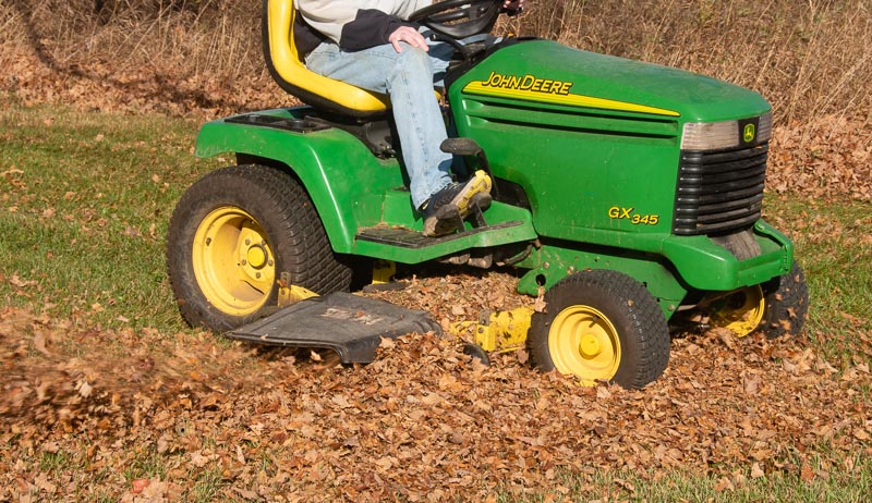 A Lawn Mower Can Shred Leaves, But Be Careful How Many